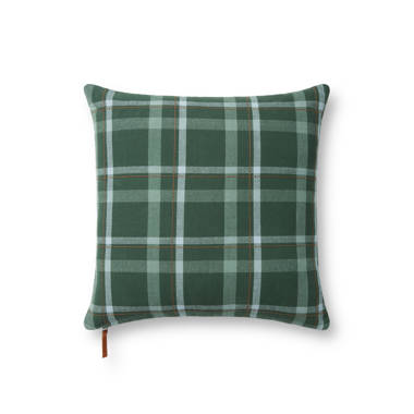 Green best sale plaid pillow